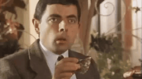 Image result for mr bean cup of tea gif